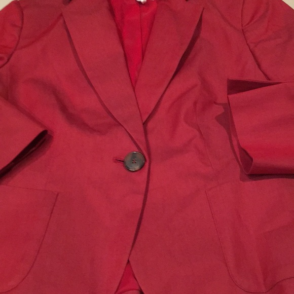 Talbots Dusky Red Single Button Blazer - Picture 2 of 3